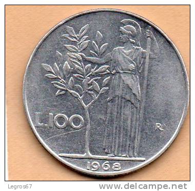 PIECE DE 100 LIRES 1968 - ITALIE - 100 Liras