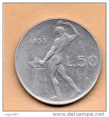PIECE DE 50 LIRES 1955 - ITALIE - 50 Liras