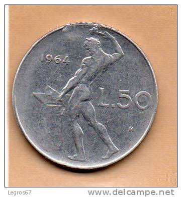 PIECE DE 50 LIRES 1964 - ITALIE - 50 Lire