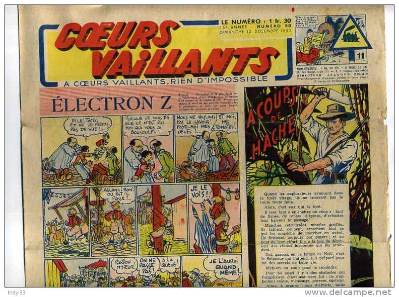 - HERGE . L'ETOILE MYSTERIEUSE EN FUEILLETON DANS COEUR VAILLANT N°30 1943 - Hergé
