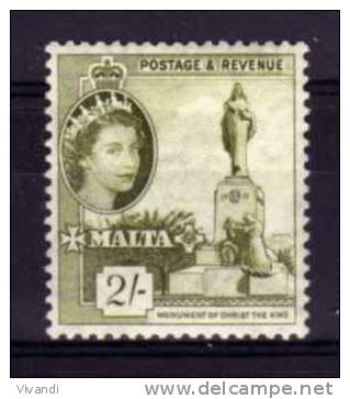 Malta - 1956 - 2/- Definitive - MH - Malte (...-1964)