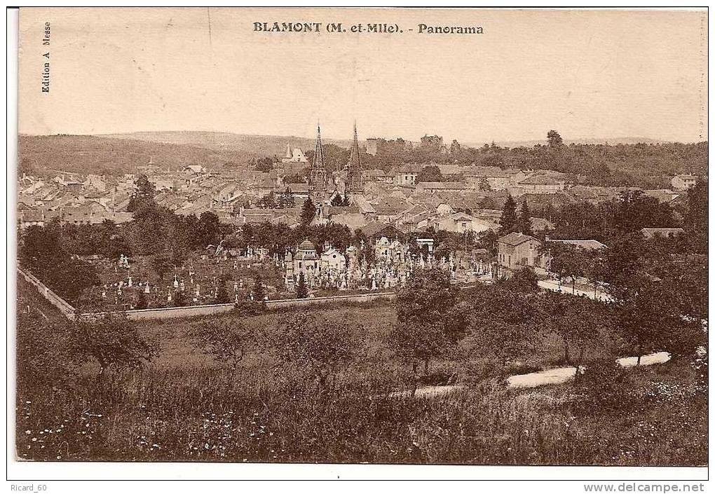 Cpa , Blamont, Panorama - Blamont