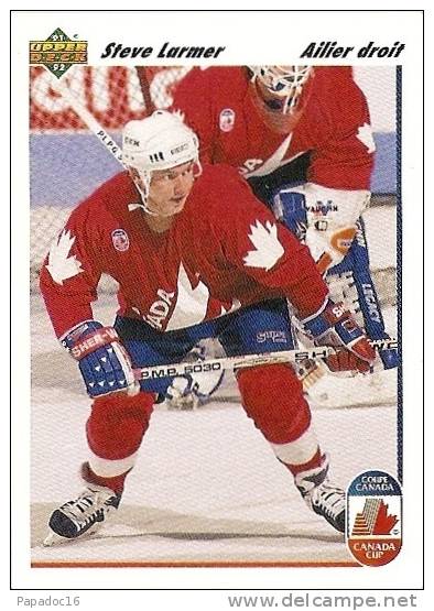 Carte / Card / Karte Hockey - Steve Larmer - Ailier Droit - Canada Coupe / Cup (Upper Deck N° 15) - [1991] - 1990-1999