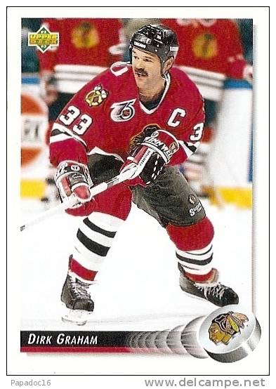 Carte / Card / Karte Hockey - Dirk Graham - Right Wing - Chicago Blackhawks (Upper Deck N° 272) - [1991] - 1990-1999