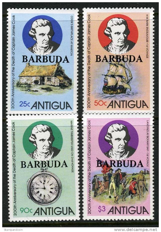 Barbuda #404-07 Mint Never Hinged Captain Cook Set From 1979 - Barbuda (...-1981)