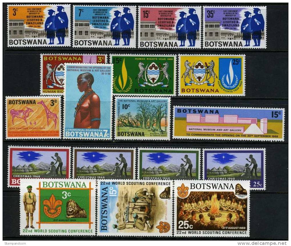 Botswana 5 Mint Never Hinged Sets From 1967-68 - Botswana (1966-...)