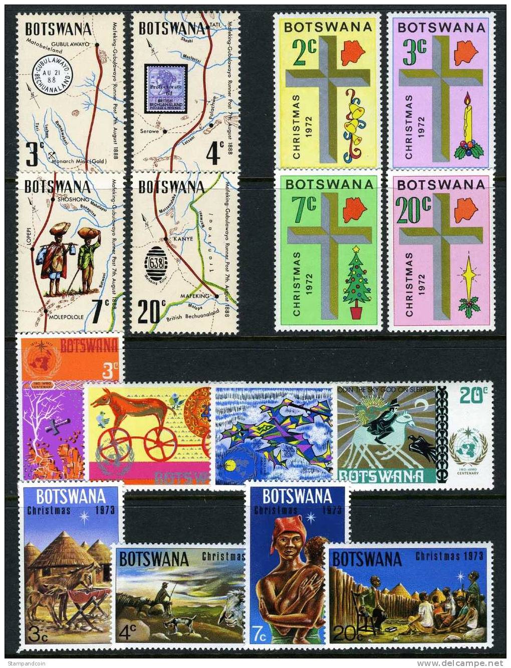 Botswana 4 Mint Never Hinged Sets From 1972-73 - Botswana (1966-...)