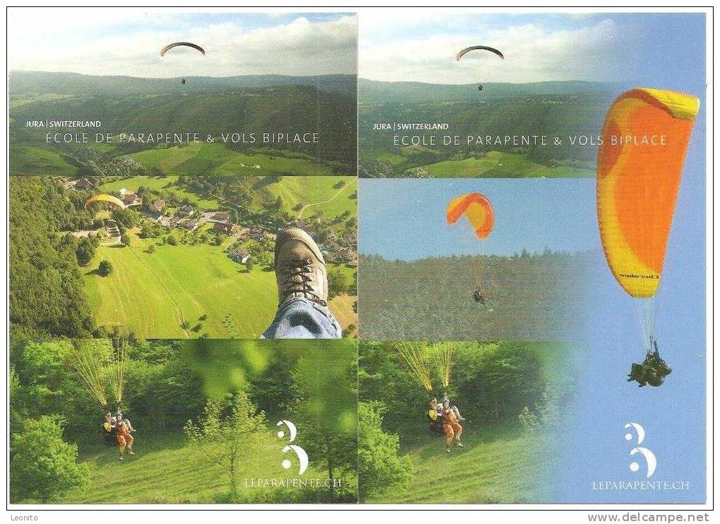 École De Parapente & Vols Biplace Delémont 2 Cartes Postales - Delémont