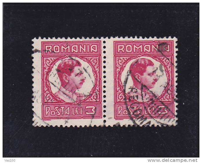 King Michael Of Romania Stamps In Pair Used. - Gebraucht