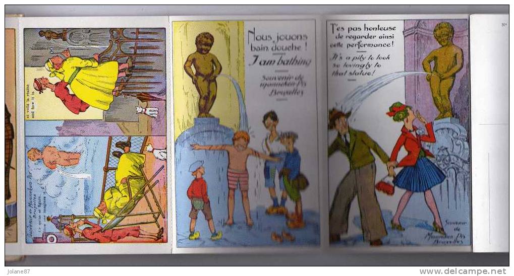 BRUXELLES      MANNEKEN PIS    -       10 CARTES COMIQUES EN COULEUR    -    SERIE 2 - Lotes Y Colecciones