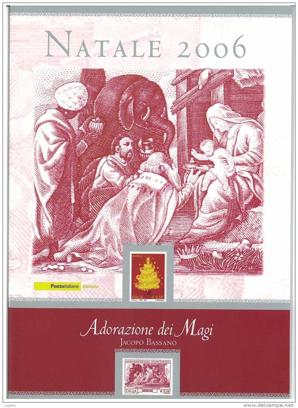 ADORAZIONE DEI MAGI  - Filatelia - ITALIA REPUBBLICA - FOLDER - - NATALE ANNO 2006 - LAMINA IN ARGENTO - Presentation Packs