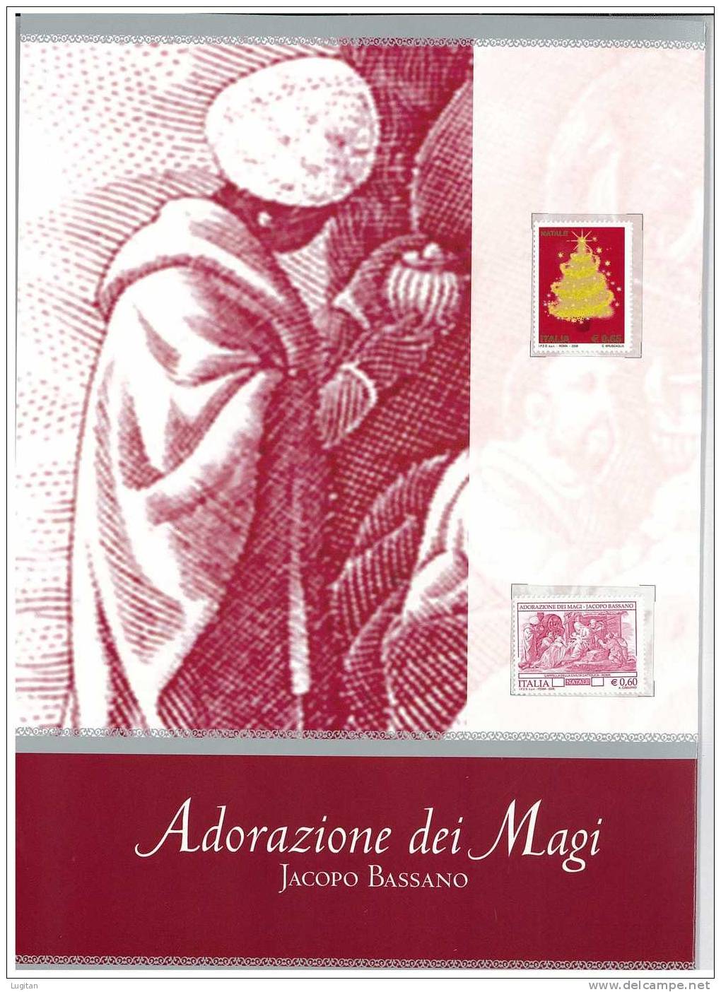 ADORAZIONE DEI MAGI  - Filatelia - ITALIA REPUBBLICA - FOLDER - - NATALE ANNO 2006 - LAMINA IN ARGENTO - Folder