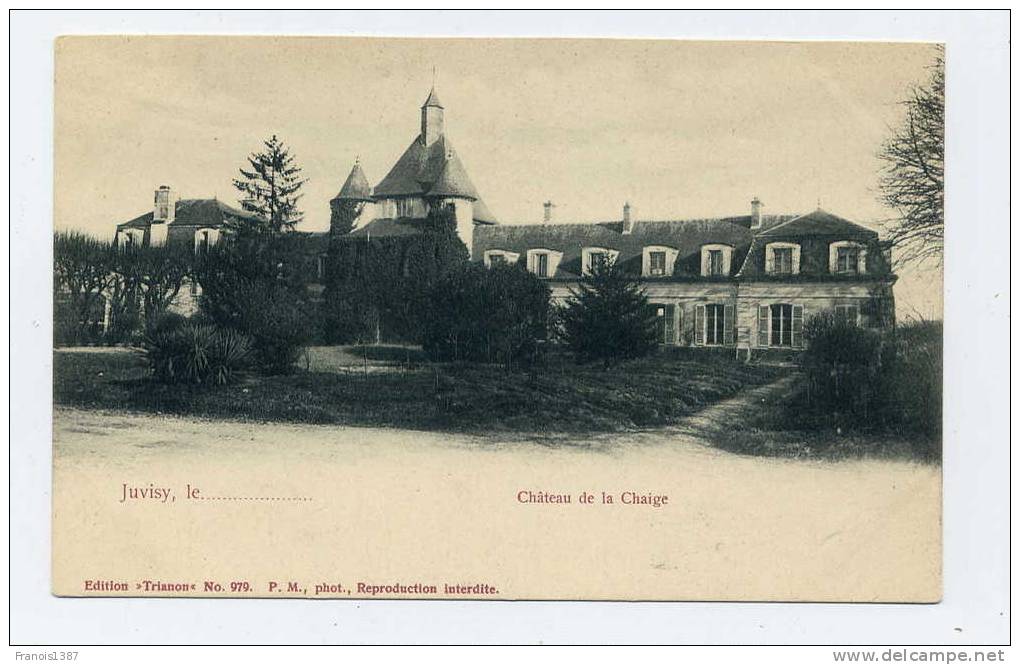 Ref 174 - JUVISY-sur-ORGE - Château De La CHAIGE (CARTE PIONNIERE) - Juvisy-sur-Orge