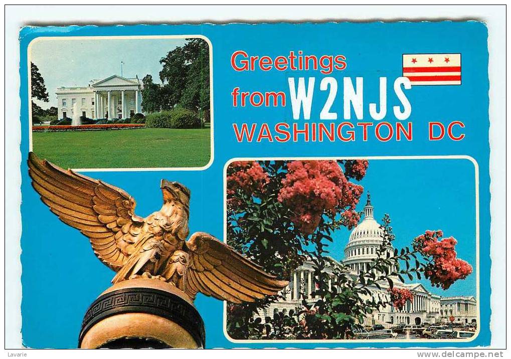 WASHINGTON -MAISON BLANCHE - CAPITOLE - STATUE AIGLE - TOM DONOHOE - Carte Radio - Washington DC