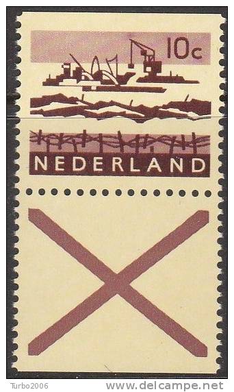 1972 Combinatie 10 Cent  + Kruis Onder NVPH C 71 Postfris - Carnets Et Roulettes