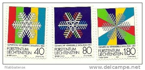 1983 - Liechtenstein 775/77 Olimpiadi Sarajevo   ------ - Hiver 1984: Sarajevo