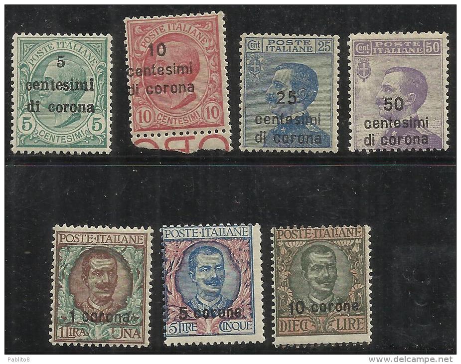 DALMAZIA 1921-2 SERIE COMPLETA MNH CON VARIETA´ - Dalmatië