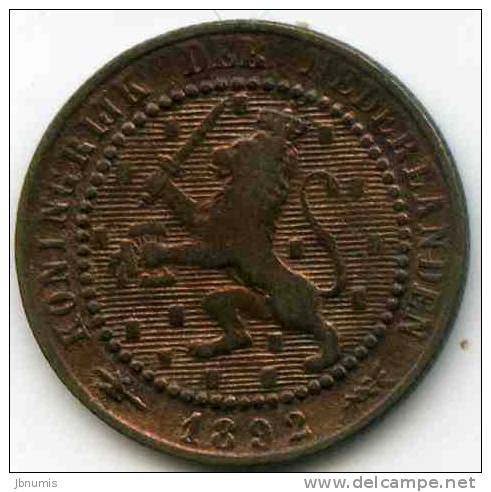Pays-Bas Netherland 1 Cent 1892 KM 107 - 1 Cent