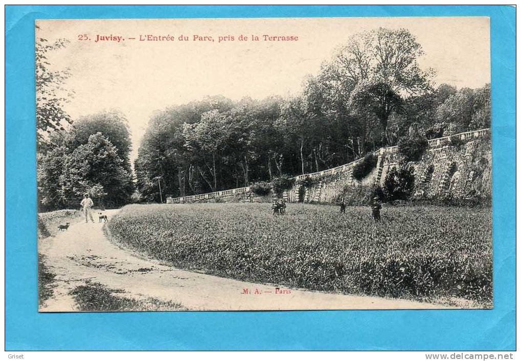 JUVISY-l'entrée Du Parc -pris De La Terrasse -animée   Années 1900-10 - Juvisy-sur-Orge