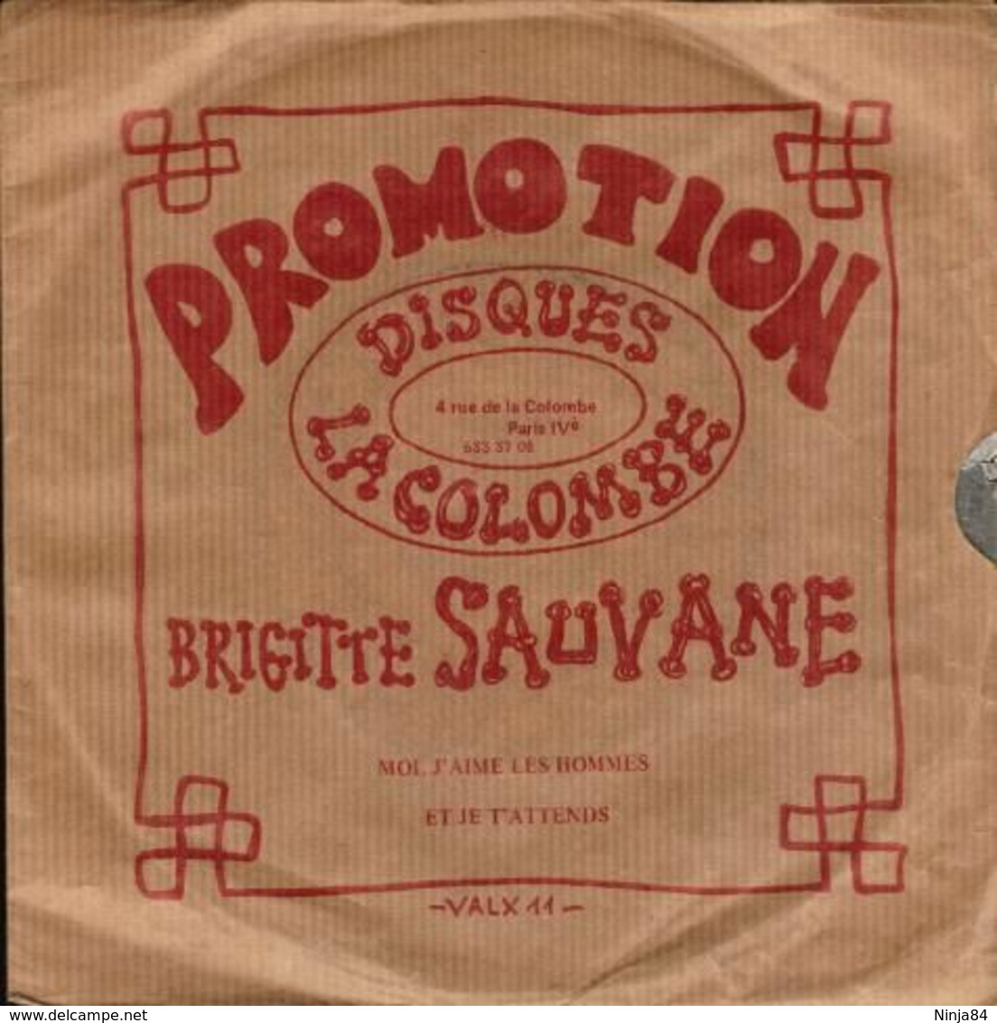 SP 45 RPM (7")  Brigitte Sauvane / Serge Lama  "  Moi J'aime Les Hommes  "  Promo - Ediciones De Colección