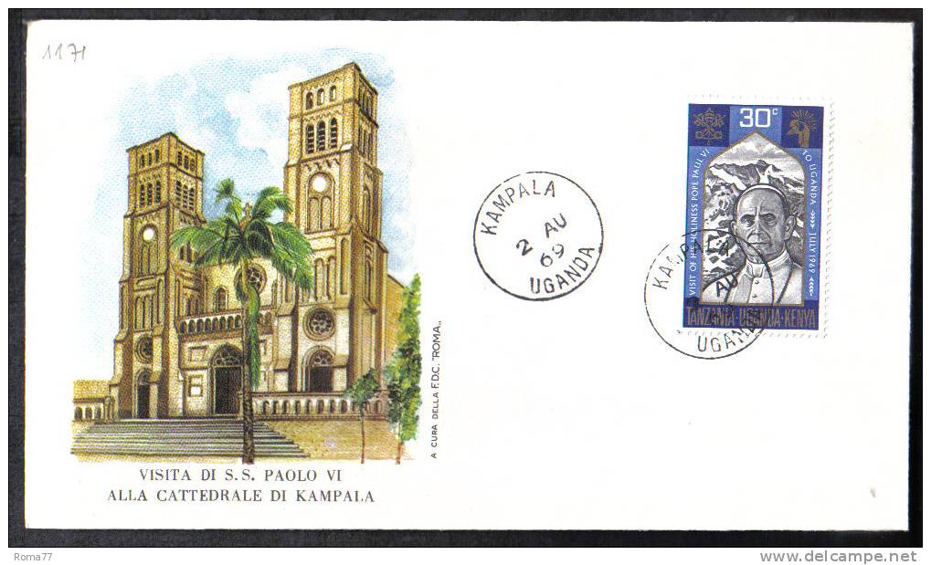 VOL1170 - VATICANO 1969 , Viaggi Di Paolo VI : KUT Cattedrale Kampala - Kenya, Ouganda & Tanzanie