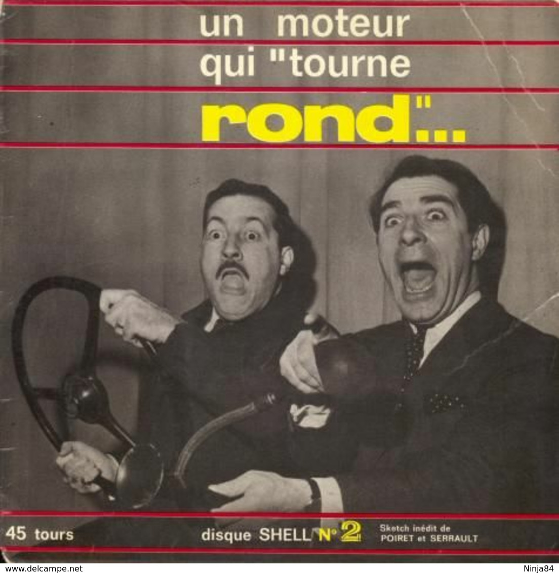 SP 45 RPM (7")  Jean Poiret / Michel Serrault  "  Un Moteur Qui Tourne Rond  "  Promo - Verzameluitgaven