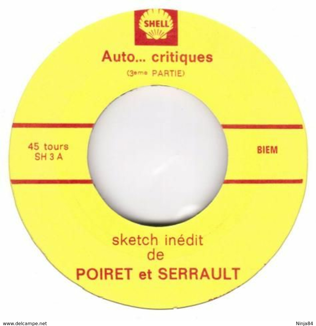 SP 45 RPM (7")  Jean Poiret / Michel Serrault  "  Un Moteur Qui Tourne Rond  "  Promo - Ediciones De Colección