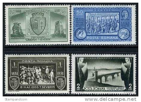 Romania #429-32 Mint Hinged Turnu-Severin Set From 1933 - Neufs