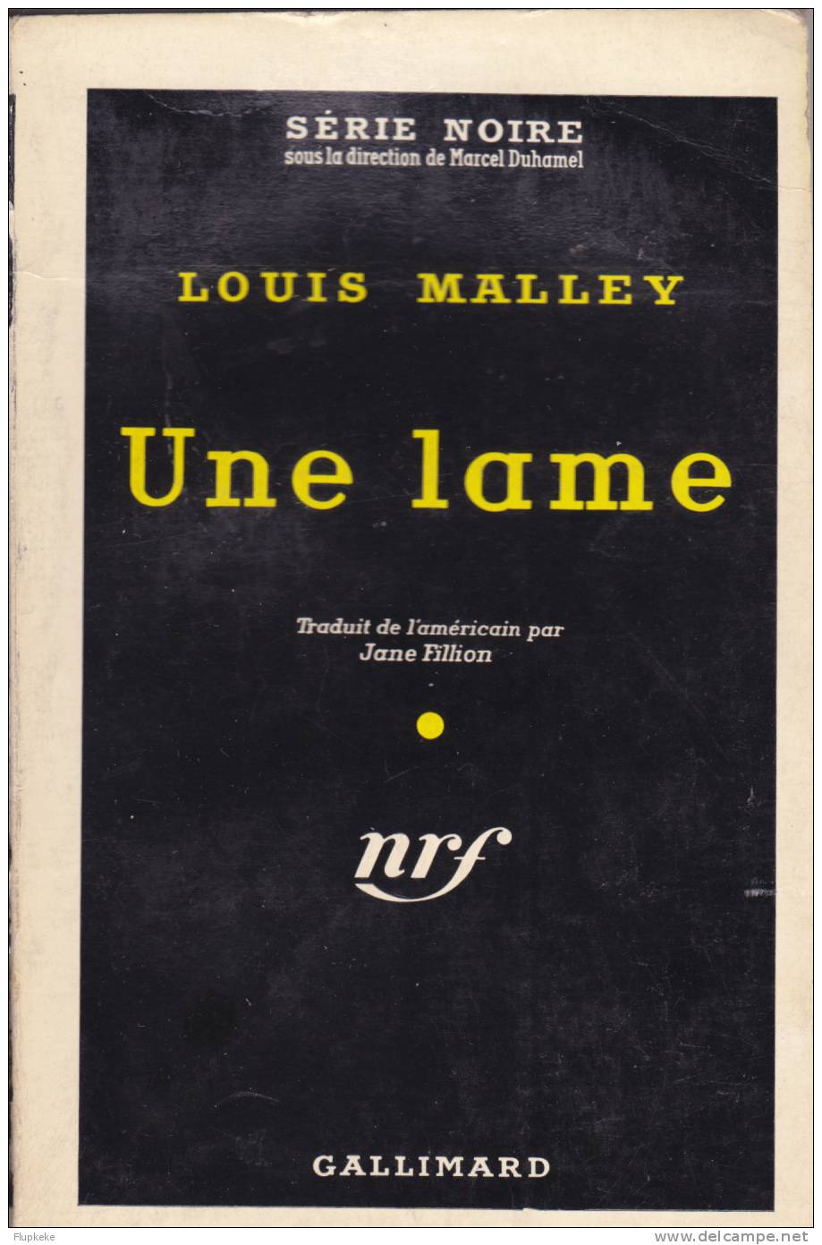 Série Noire 486 Gallimard Une Lame Louis Malley 1959 - Série Noire