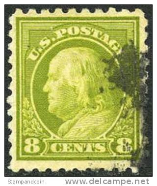 US #470 XF Used 8c Franklin Of 1916 - Used Stamps