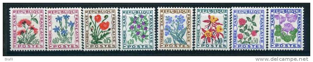 1964 Francia, Segnatasse Fiori , Serie Completa Nuova (**) - 1960-.... Mint/hinged