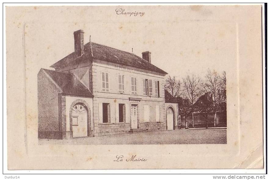 CHAMPIGNY  ( Marne   )  La Mairie - Champigny