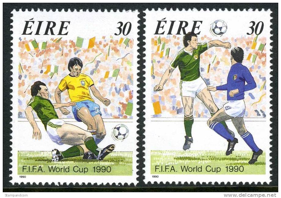 Ireland #799-800 MNH World Cup Soccer From 1990 - Unused Stamps