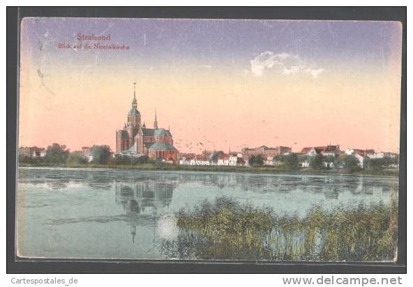 AK Stralsund, Blick Auf Die Nicolaikirche - Stralsund