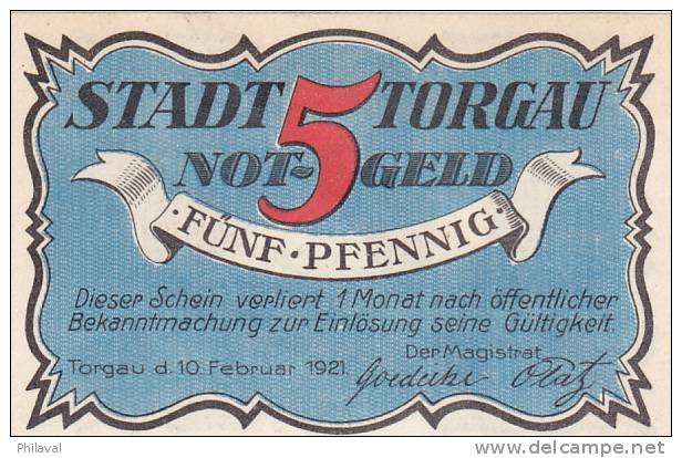 Stadt TURGAU : 5 Pfennig - [11] Local Banknote Issues