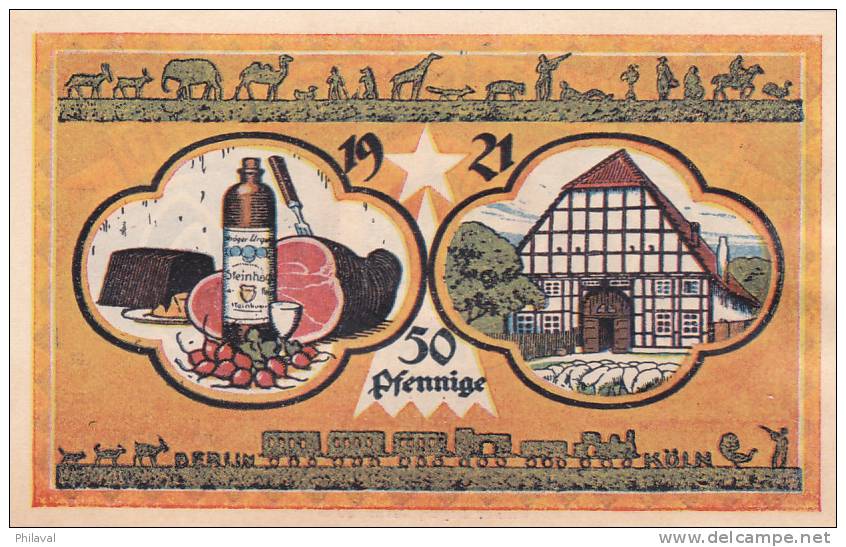 Notgeld  Der Stadt STEINHEIM : 50 Pfennig - [11] Local Banknote Issues