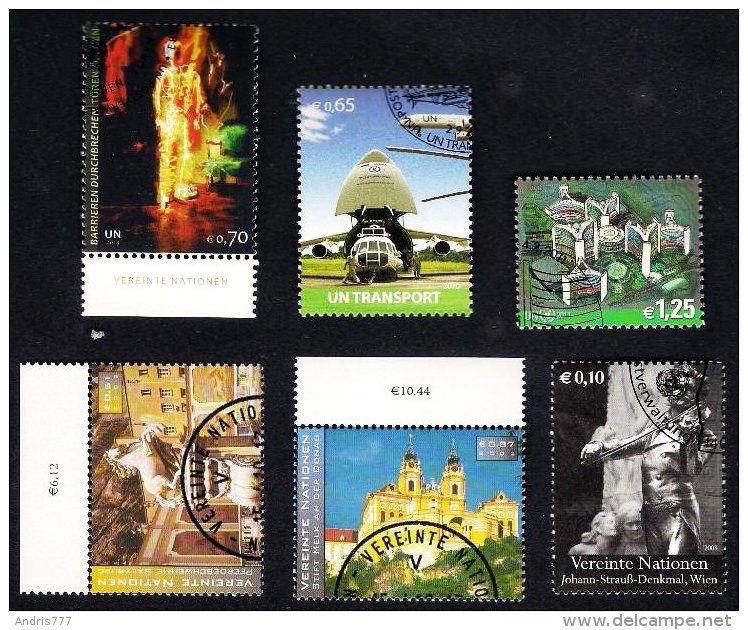 United Nations UN 2002 2008 2010 2011 2013  Architecture, Transport, Music, Art (used Stamps) - Usati