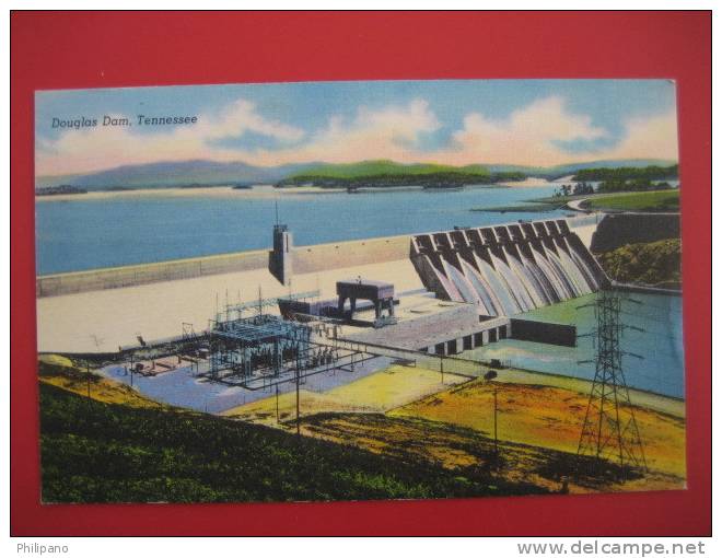 Douglas Dam  On French Broad River Tn 1958 Cancel   Linen---=========ref165 - Autres & Non Classés