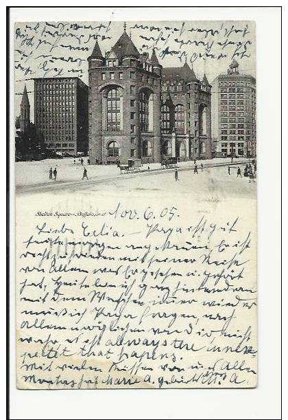 Shelton Square, Buffalo, Ny,1905, Used, UDB Postcard, NY247 - Buffalo