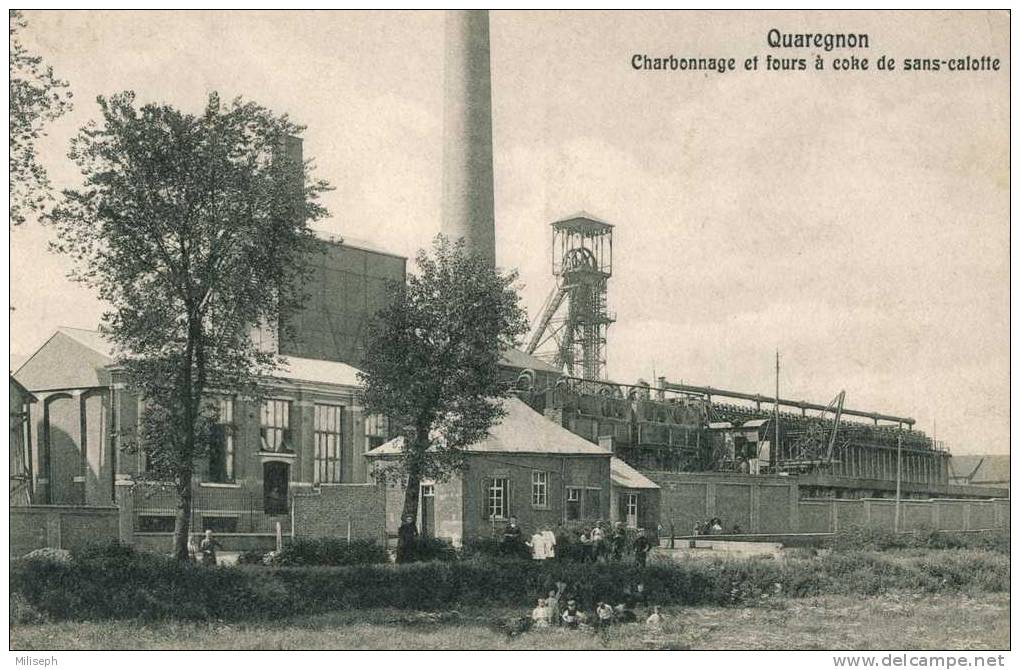 CP QUAREGNON - Charbonnage Et Fours à Coke De Sans-calotte - 1918 (?) - Quaregnon