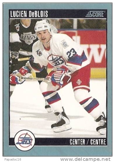 Carte / Card / Karte Hockey - Lucien DeBlois - Center / Centre - Winnipeg Jets (Score 92 N° 371) - 1990-1999