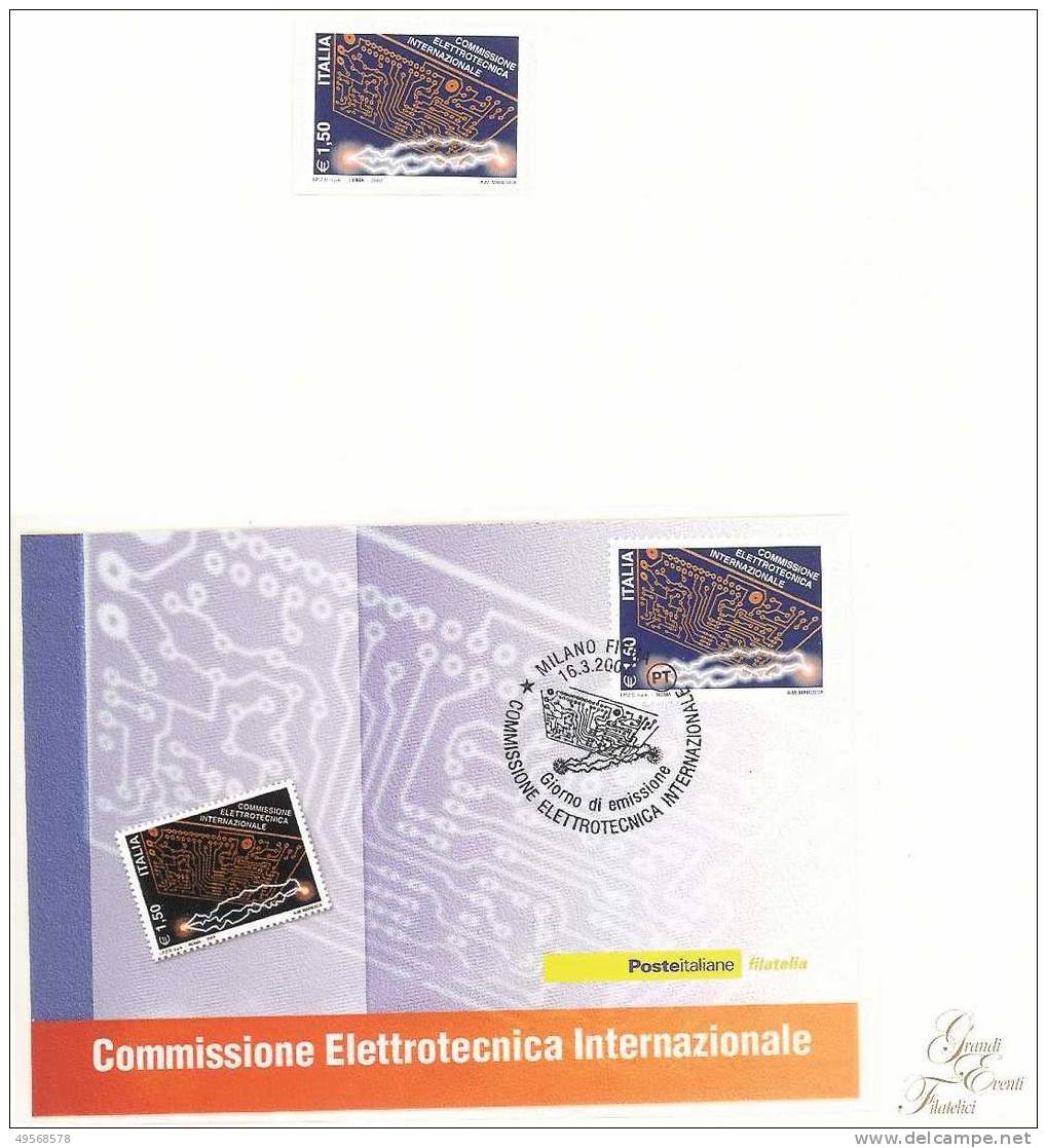 Grandi Eventi Filatelici  2007 - Folder - Commissione Elettrica Internazionale- - Pochettes