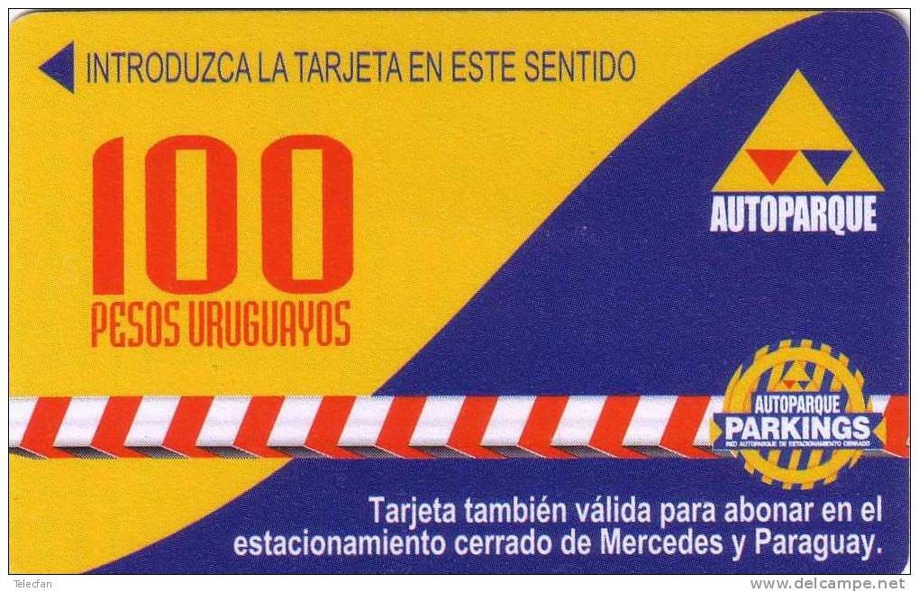 URUGUAY CARTE PARKING CARD AUTOPARQUE 100 PESOS - Uruguay