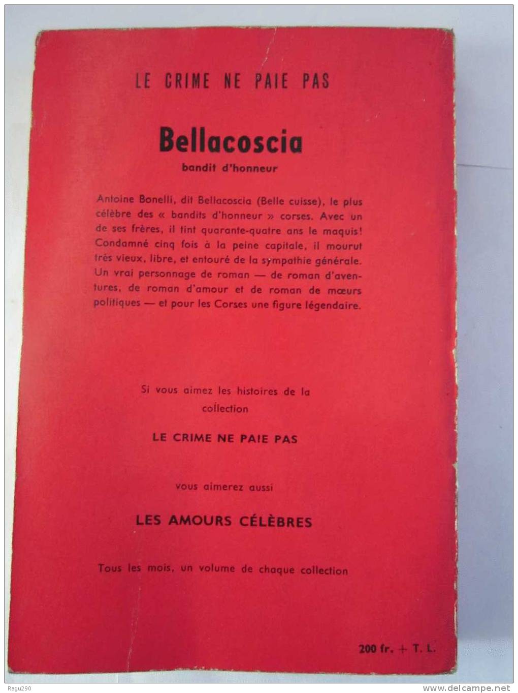 BELLACOSCIA BANDIT D´HONNEUR  Par  JACQUES TALBOT - Corse