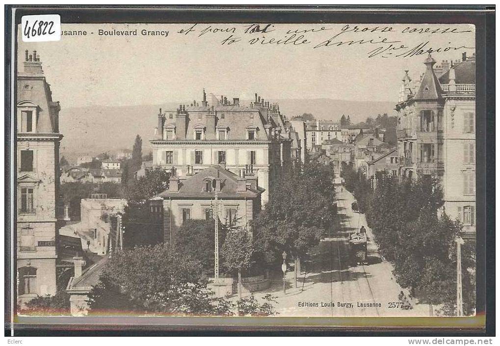 LAUSANNE - BOULEVARD DE GRANCY  - TB - Grancy