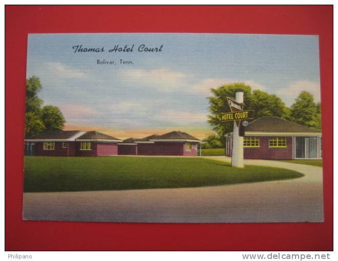 Bolivar Tn  Thomas Hotel Court   Linen    ---=========ref166 - Other & Unclassified