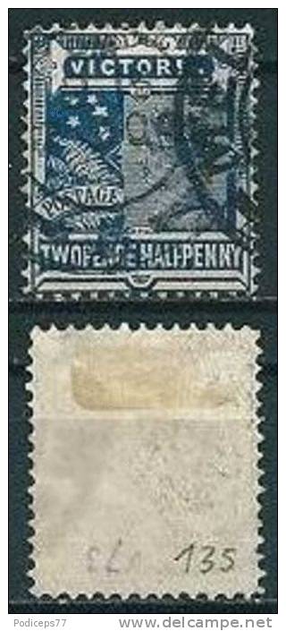 Victoria  1901/03  Q. Victoria - "Postage"  2 1/2 P Blau (Wz V)  Mi-Nr.135  Gestempelt / Used - Used Stamps