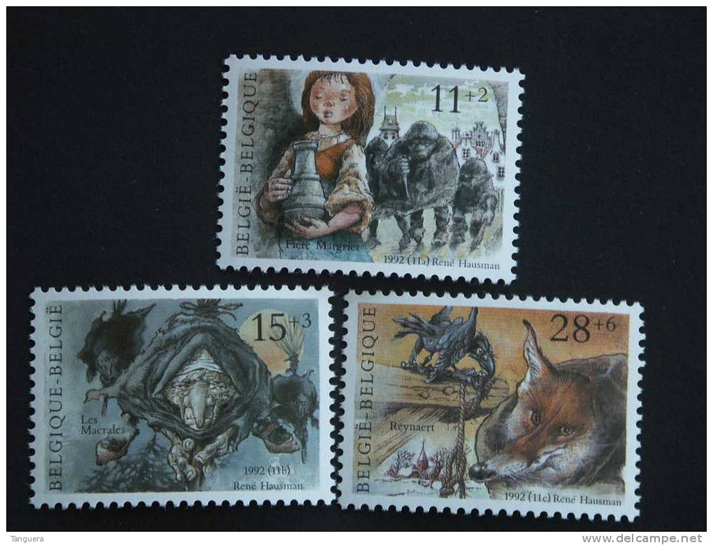 België Belgium 1992 Legendes Fiere Margriet Toverknol Reynaert Sorcière Renard COB Yv 2465-2467 MNH ** - Ongebruikt