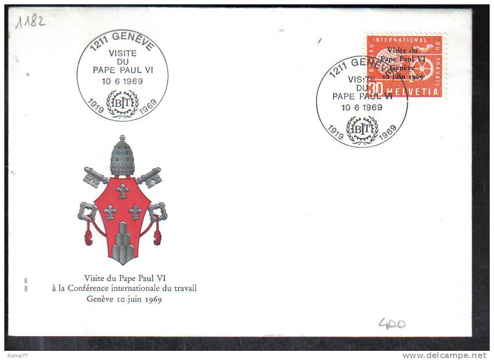 VER1182 - SVIZZERA , Servizio Il N. 436 Su FDC . Paolo VI - Officials