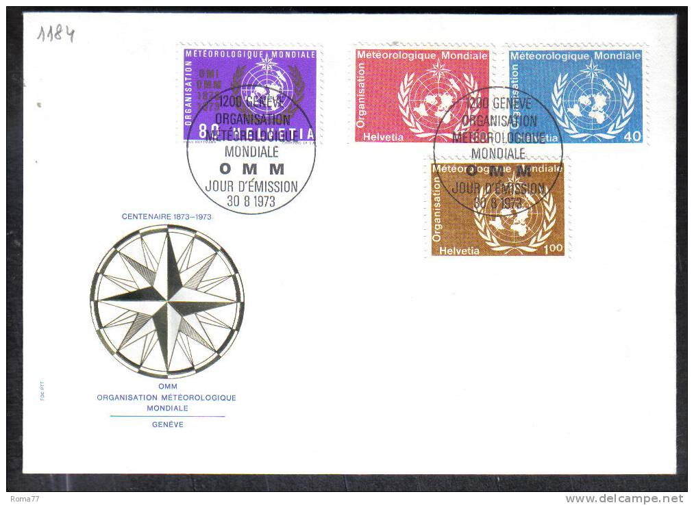 VER1184 - SVIZZERA , Servizio Serie N. 437/440 Su FDC . Meteorologica - Officials